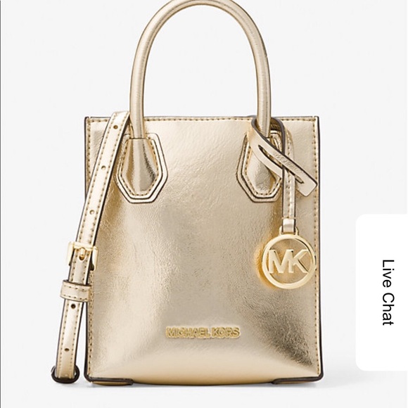 NWT Michael Kors Mercer Patent Crossbody - Picture 1 of 8